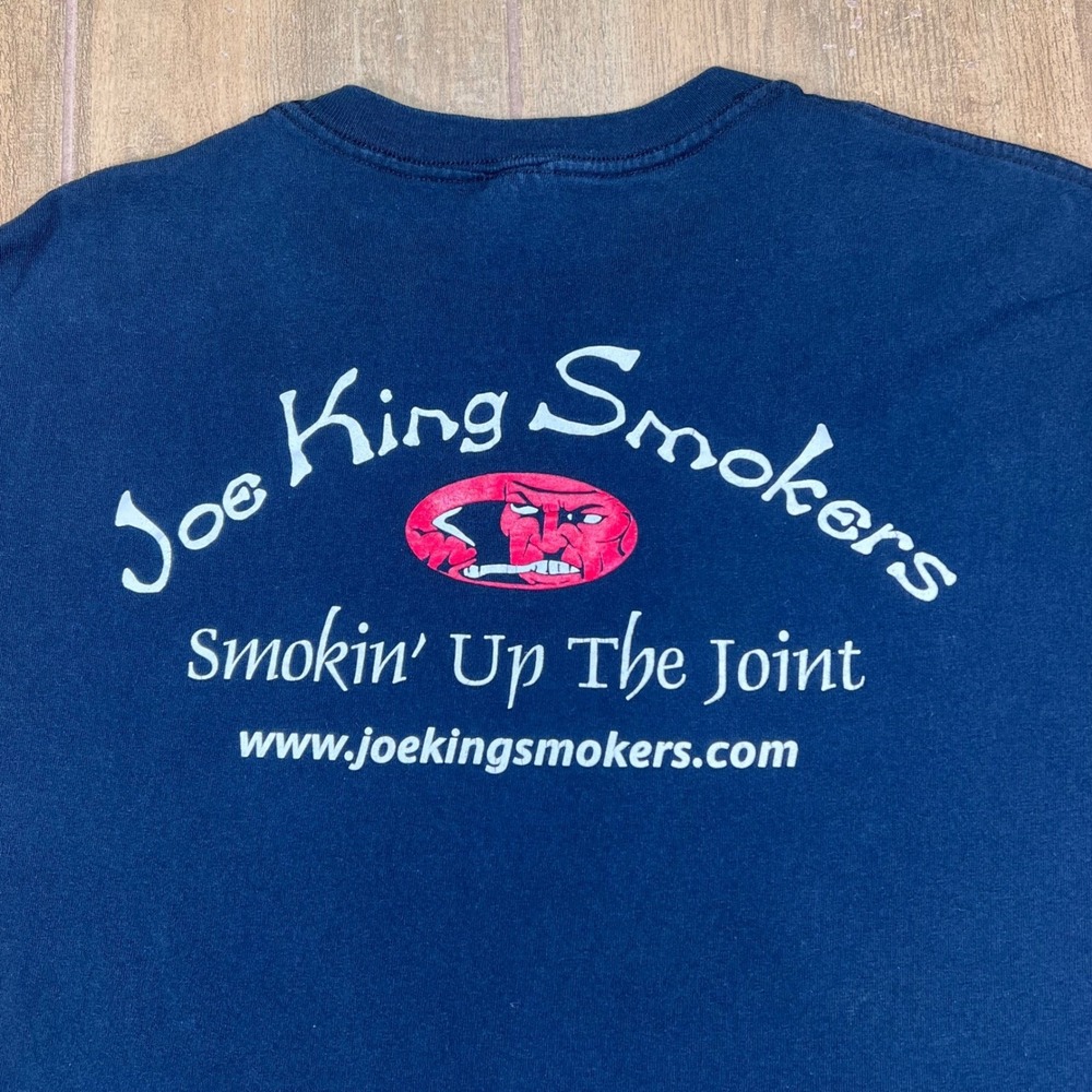 Anvil Joe King Smokers Smokin Up The Joint Graphic T-Shirt Navy‎ Mens XL